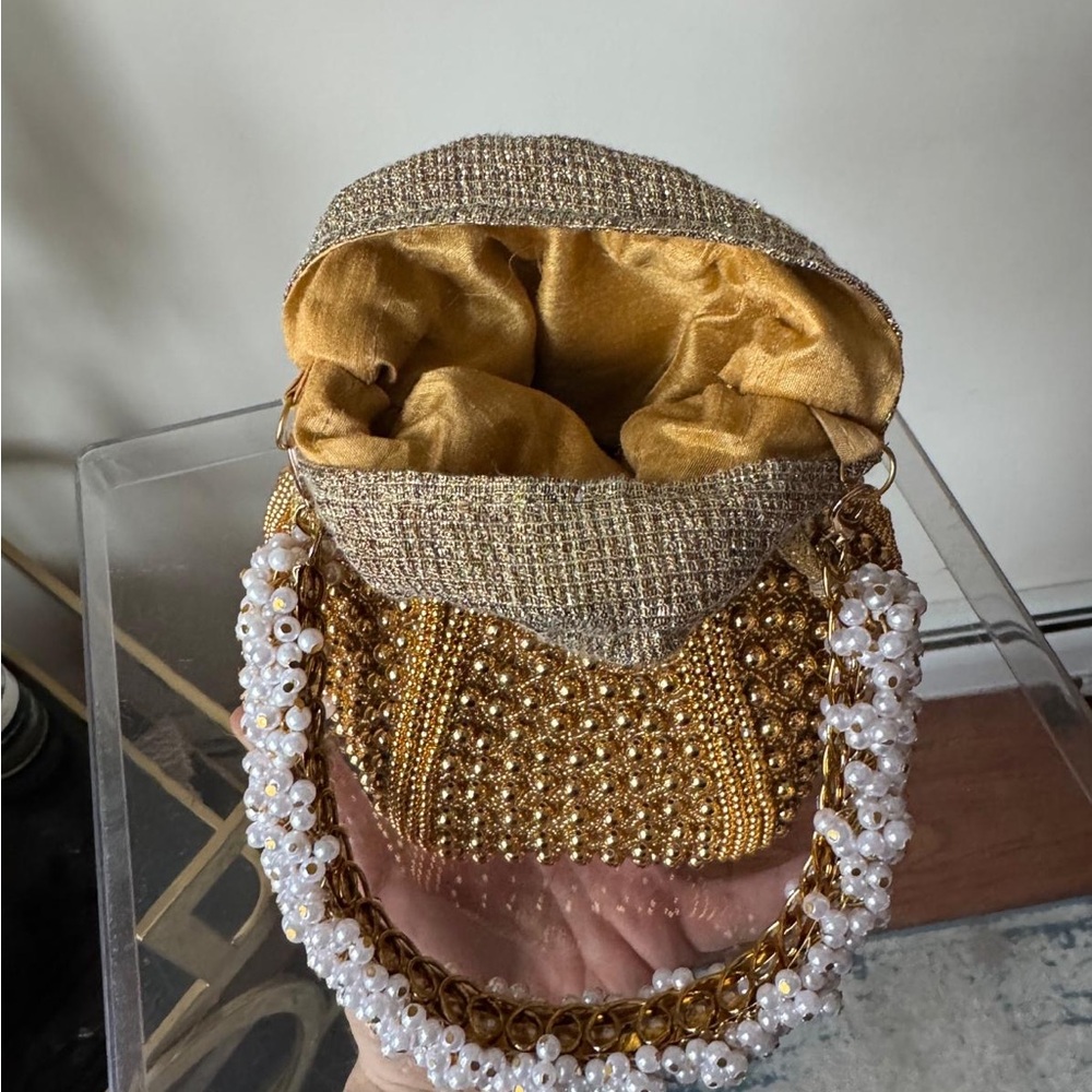 RAMLA Leyla Bag Gold Pearl Handle - Picture 5 of 5